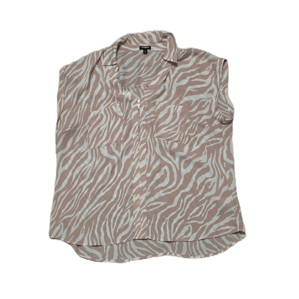 Express Sleeveless Zebra Print Top – XL – Excellent Condition